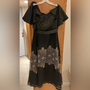 Black and gold dress